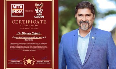 India’s Iron Men Award 2023' was conferred to Dr.Dinesh Sabnis for Education Diplomacy & International Relations by MTTV News Media