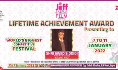 Widely known scriptwriter Javed Siddiqi would be honored at the Opening Ceremony of JIFF
